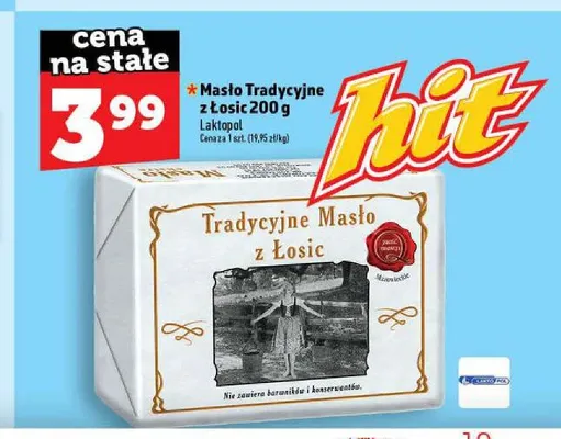Masło Tradycyjne z Łosic Laktopol promocja w TOPAZ