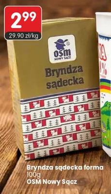 Bryndza sądecka forma OSM Nowy Sącz promocja w Market Point