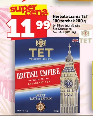 Herbata czarna TET British Empire promocja w TOPAZ