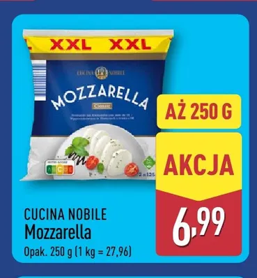 Ser mozzarella Cucina Nobile promocja w Aldi
