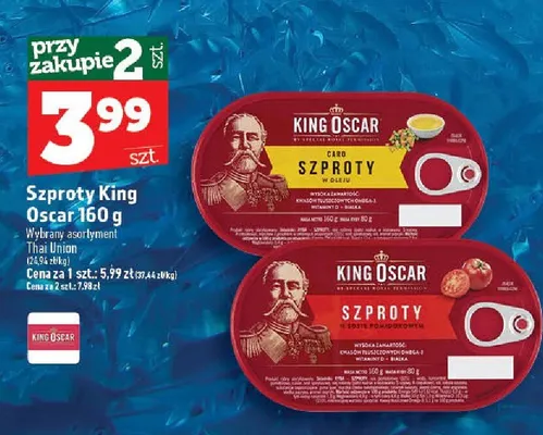 Szproty King Oscar promocja w TOPAZ