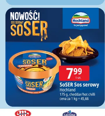 SoSER Sos serowy cheddar Hochland promocja w Leclerc