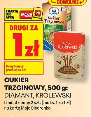 Cukier trzcinowy Diamant promocja w Biedronka