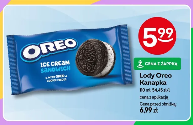 Lody Oreo Kanapka promocja w Żabka