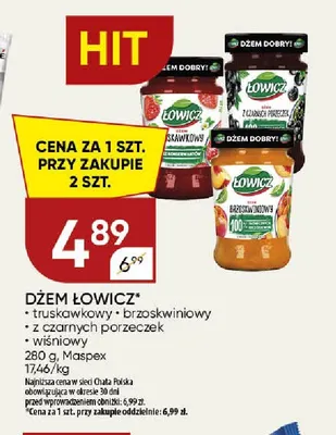 Dżem z czarnych porzeczek Łowicz promocja w Chata Polska