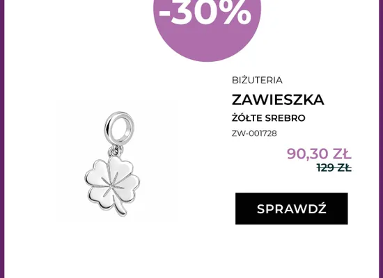 Zawieszka żółte srebro ZW-001728 promocja w Dzień Dziecka