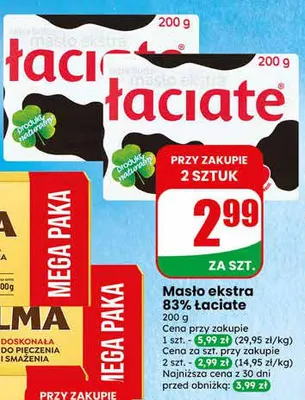 Masło ekstra 83% łaciate promocja w Dino