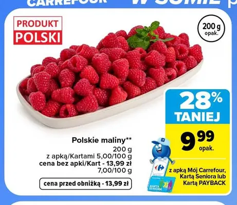 Maliny polskie promocja w Carrefour