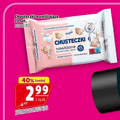 Chusteczki nawilżane Sensito promocja w Prim Market
