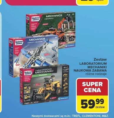Zestaw Laboratorium Mechaniki Naukowa Zabawa Clementoni promocja w Carrefour