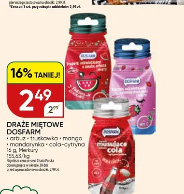 Draże miętowe Dosfarm arbuz promocja w Chata Polska