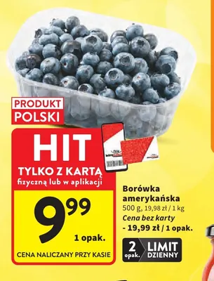 Borówki amerykańskie promocja w Intermarche