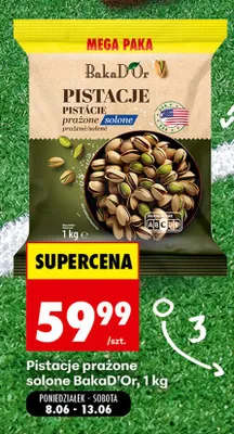 Pistacje prażone solone BakaD'Or promocja w Biedronka