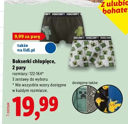Bokserki chłopięce 2 pary promocja w Lidl