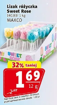 Lizak różyczka Sweet Rose promocja w Prim Market