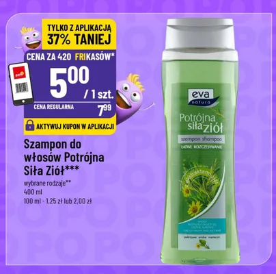 Szampon do włosów Potrójna Siła Ziół Eva Natura promocja w POLOmarket