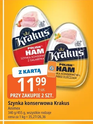 Szynka konserwowa z galaretką Krakus promocja w Leclerc