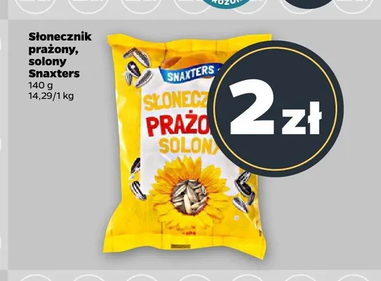 Słonecznik prażony solony Snaxters promocja w Netto