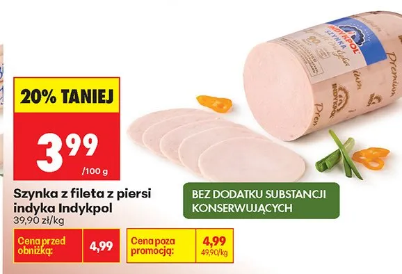 Szynka z fileta z piersi indyka promocja w Biedronka
