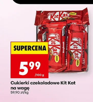 Cukierki czekoladowe Kit Kat na wagę promocja w Biedronka