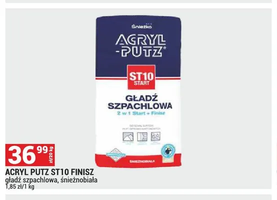 Gładź szpachlowa Acryl-Putz ST10 Finisz promocja w Merkury Market