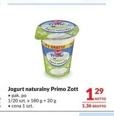Jogurt naturalny Primo Zott promocja w Makro