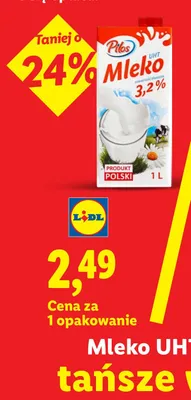 Mleko UHT 3,2% Pilos promocja w Lidl