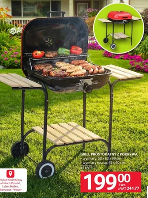 Grill prostokątny z pokrywą promocja w Selgros