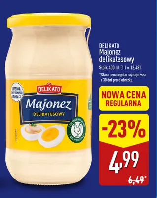 Majonez delikatesowy Delikato promocja w Aldi