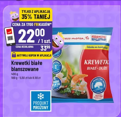 Krewetki białe blanszowane Abramczyk promocja w POLOmarket