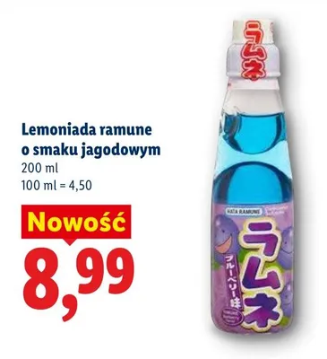 Lemoniada ramune o smaku jagodowym promocja w Lidl