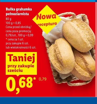 Bułka grahamka pełnoziarnista promocja w Lidl