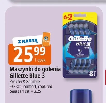 Maszynki do golenia Gillette Blue 3 Cool 8-pak promocja w Leclerc