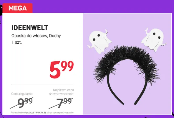 Opaska do włosów Duchy Ideenwelt promocja w Rossmann