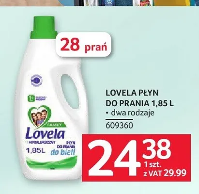 Płyn do prania Lovela 1,85l promocja w Selgros