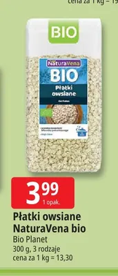 Płatki owsiane NaturaVena bio promocja w Leclerc