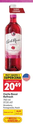 Wino białe Carlo Rossi Refresh Peach promocja w Biedronka