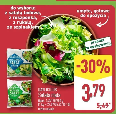 Sałata cięta różne rodzaje promocja w Aldi