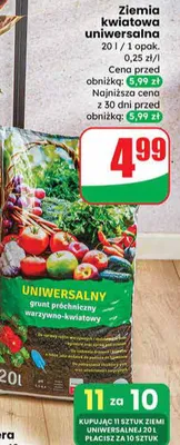 Ziemia kwiatowa uniwersalna promocja w Dino