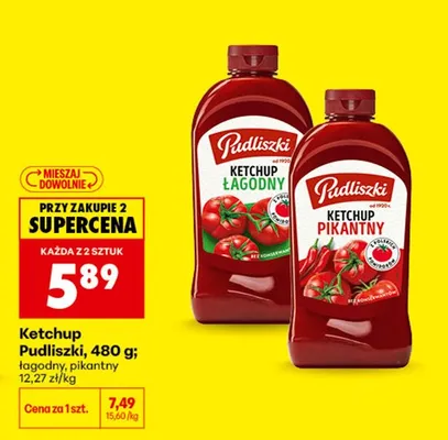 Ketchup łagodny Pudliszki promocja w Biedronka