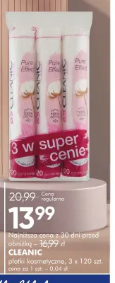 Płatki kosmetyczne Cleanic 3-pak promocja w Super-Pharm