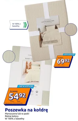 Poszewka na kołdrę marszczona 200x220cm promocja w Action