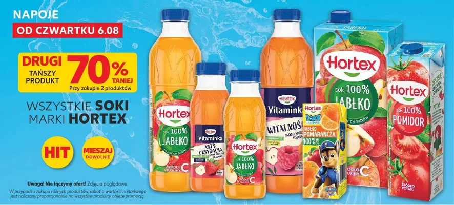 Sok 100% Jabłko Hortex promocja w Kaufland