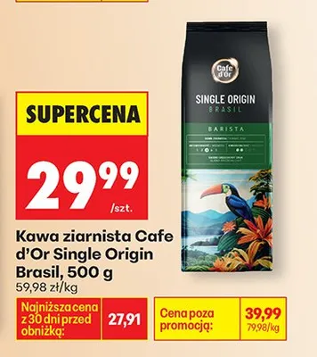 Kawa ziarnista Single Origin Brasil promocja w Biedronka