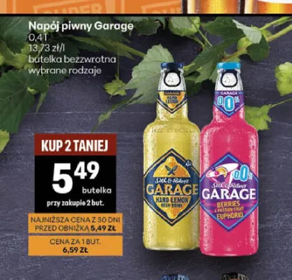Napój piwny bezalkoholowy Garage Berries & Passion Fruit promocja w Delikatesy Centrum