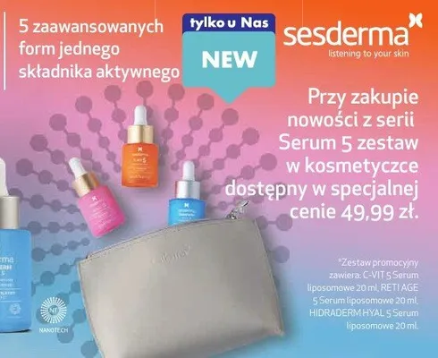 Serum SESDERMA serum 5 zestaw w kosmetyczce promocja w Makro