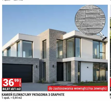Kamień elewacyjny Patagonia 3 Graphite promocja w Merkury Market