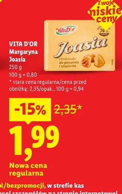 Margaryna Joasia promocja w Lidl