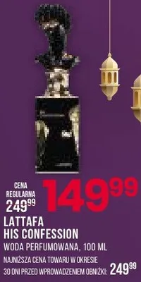 Woda perfumowana Lattafa His Confession promocja w Drogerie Natura