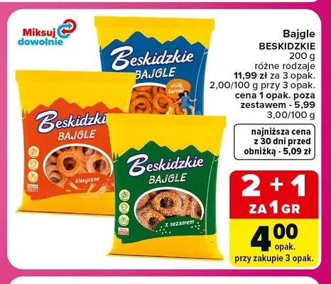 Bajgle Beskidzkie klasyczne promocja w Carrefour Express